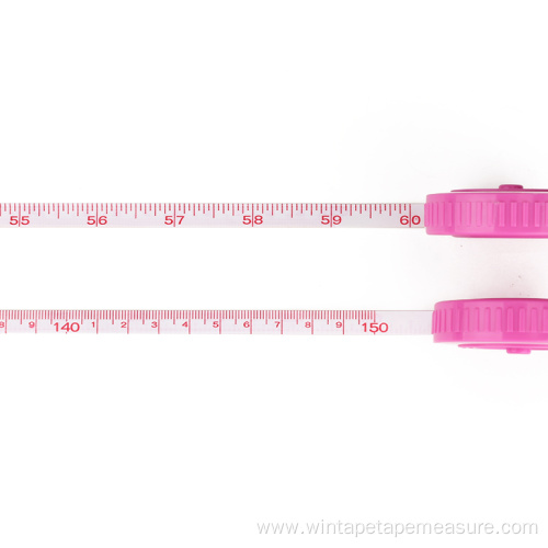 Retractable Round Tape Measure in Pink